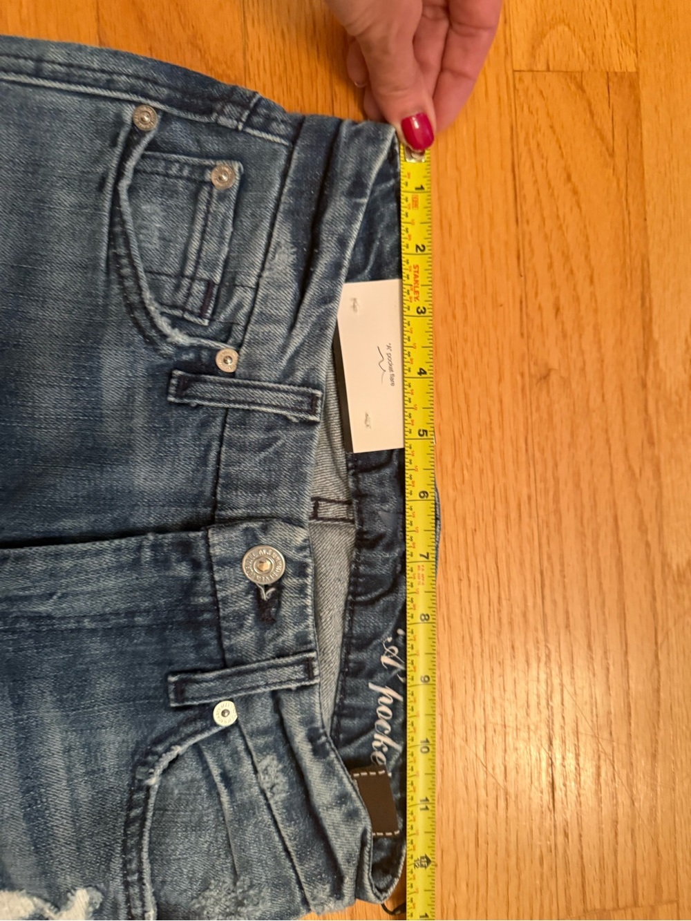 NWT vintage made in USA 7FAM A-Pocket Flare Jeans - Picture 8 of 9